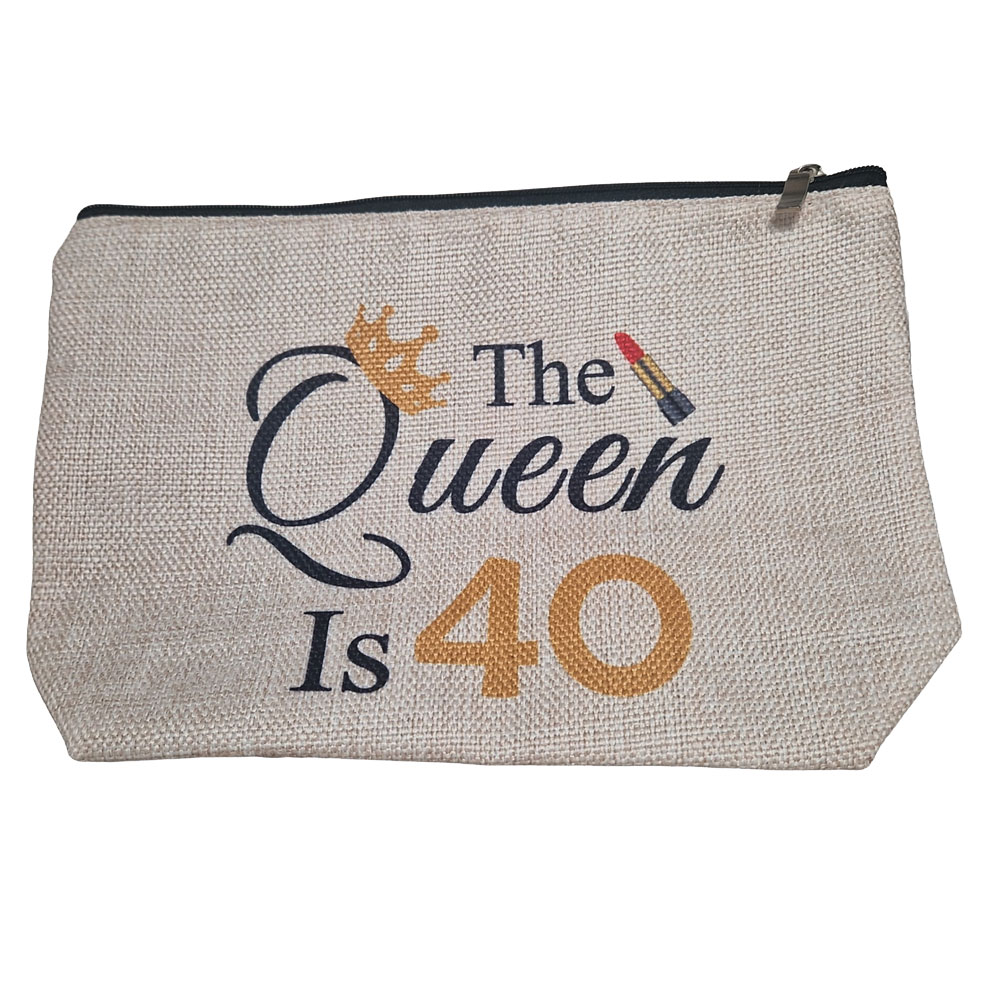 The Queen is 40 - Makeup Pouch